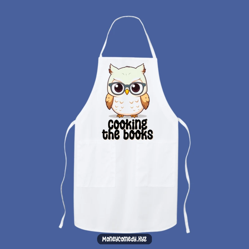 Funny Owl Investor Apron - Chef Spectacled Owl Stock Graph Kitchen Gift