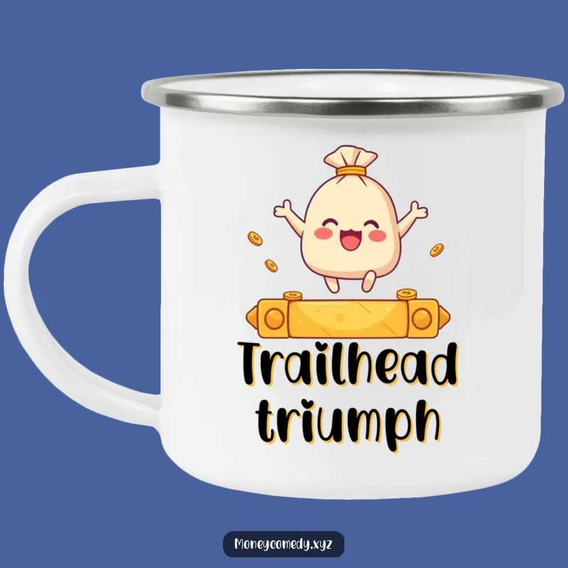 Funny Leaping Coin Camping Mug: Celebrate Adventures, A Hilarious Funny Gift