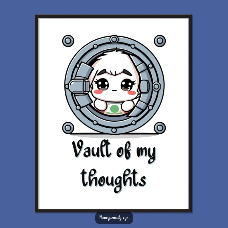 Funny Shy Dollar Digital Art: Instant Vaulted Humor, A Perfect Funny Gift