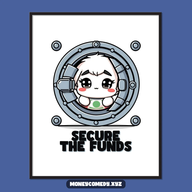 Funny Shy Dollar Poster: Vaulted Humor for Your Walls, A Quirky Funny Gift