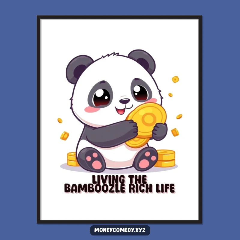 Free Printable Wall Art: Lucky Panda Fortune Decor DIY Gift