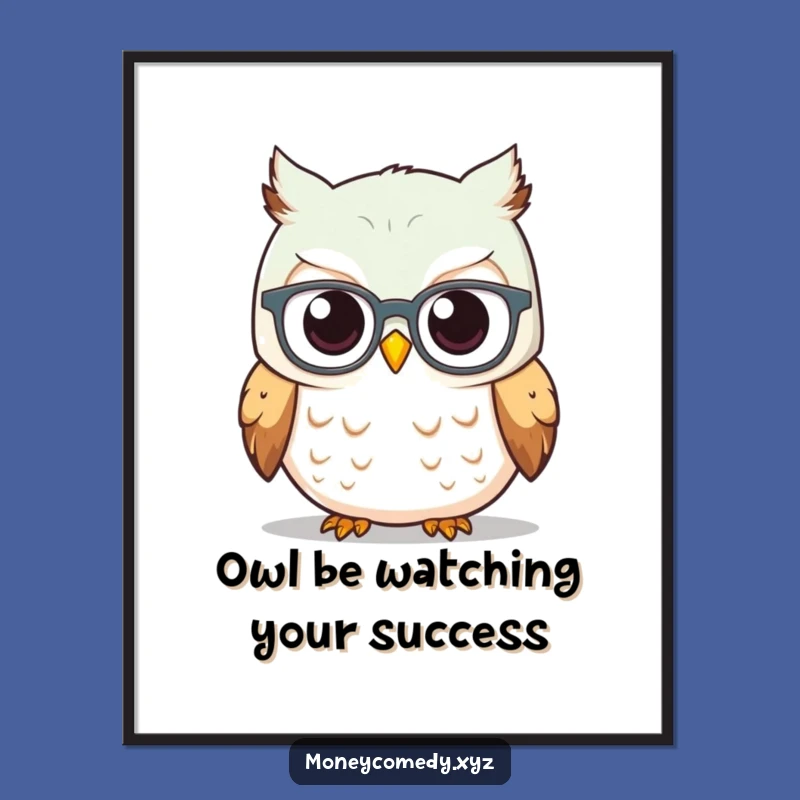 Free Printable Wall Art: Smart Owl Growth Decor DIY Gift