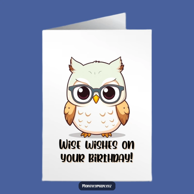 Free Printable Birthday Card: Smart Owl Growth DIY Gift for Him
